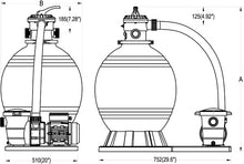 SISTEMA DE FILTRACION DE 24" C/BOMBA DE 1.5 HP