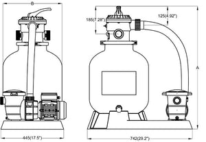 SISTEMA DE FILTRACION 19" C/BOMBA DE 1 HP